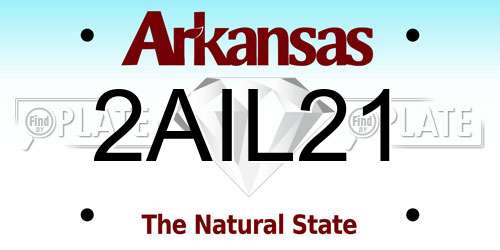 2AIL21 Arkansas License Plate