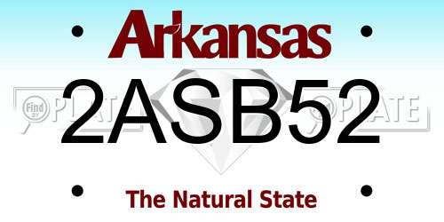 2ASB52 Arkansas License Plate
