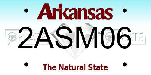 2ASM06 Arkansas License Plate