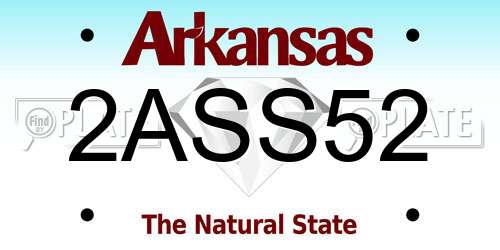 2ASS52 Arkansas License Plate