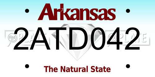 2ATD042 Arkansas License Plate