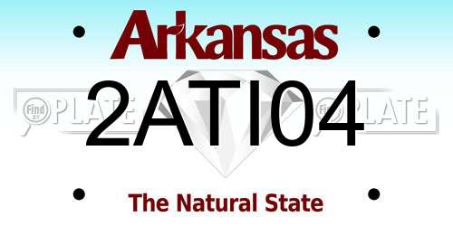 2ATI04 Arkansas License Plate