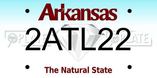 2ATL22 Arkansas License Plate