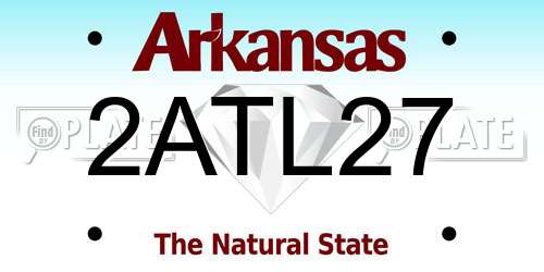 2ATL27 Arkansas License Plate