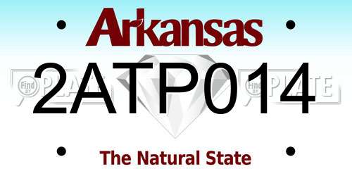 2ATP014 Arkansas License Plate