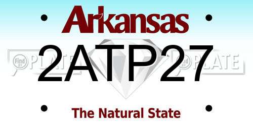 2ATP27 Arkansas License Plate
