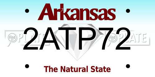 2ATP72 Arkansas License Plate