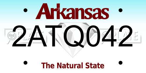 2ATQ042 Arkansas License Plate