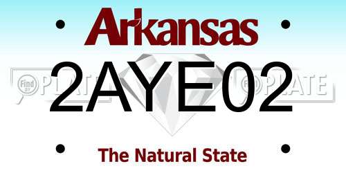 2AYE02 Arkansas License Plate