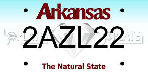 2AZL22 Arkansas License Plate