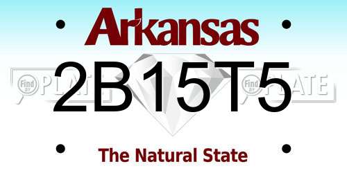 2B15T5 Arkansas License Plate