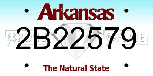 2B22579 Arkansas License Plate