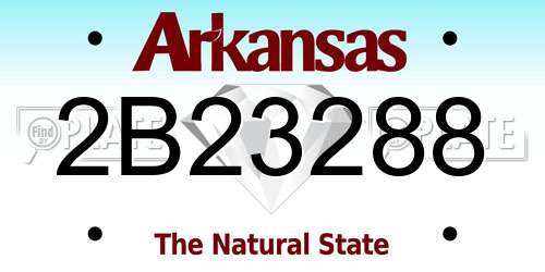 2B23288 Arkansas License Plate