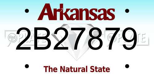 2B27879 Arkansas License Plate