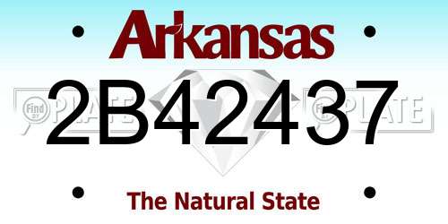 2B42437 Arkansas License Plate
