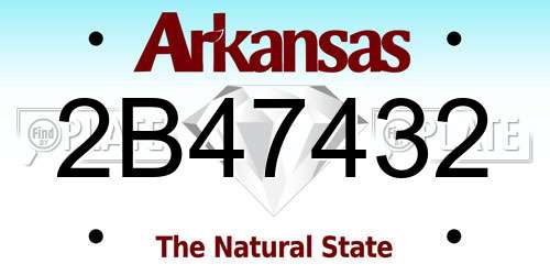 2B47432 Arkansas License Plate