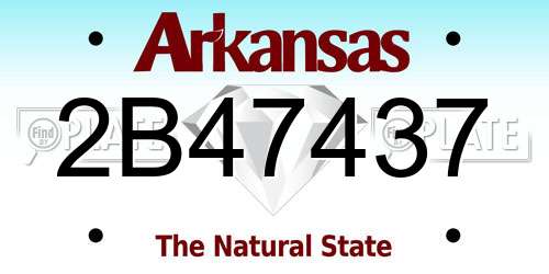2B47437 Arkansas License Plate