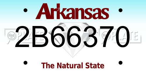 2B66370 Arkansas License Plate