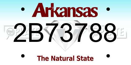 2B73788 Arkansas License Plate