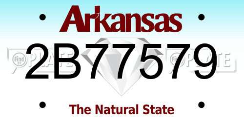 2B77579 Arkansas License Plate