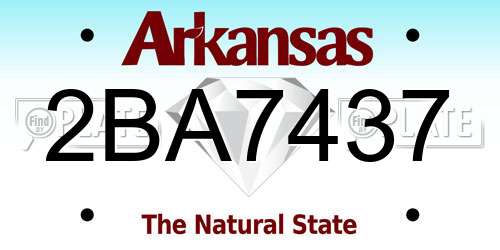 2BA7437 Arkansas License Plate