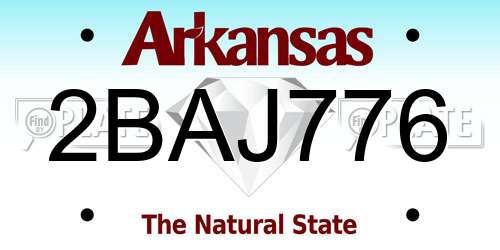 2BAJ776 Arkansas License Plate