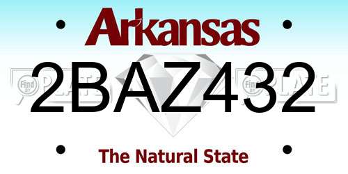 2BAZ432 Arkansas License Plate