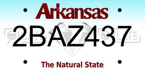 2BAZ437 Arkansas License Plate