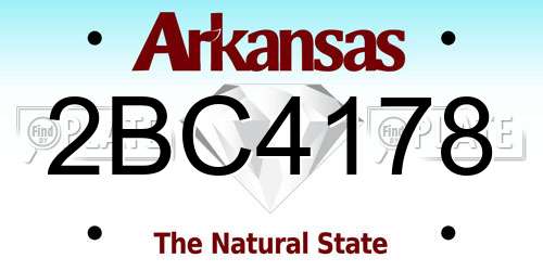 2BC4178 Arkansas License Plate