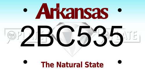 2BC535 Arkansas License Plate