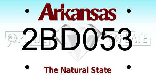 2BD053 Arkansas License Plate