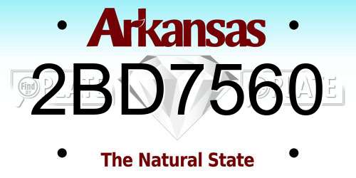 2BD7560 Arkansas License Plate