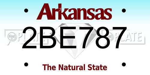 2BE787 Arkansas License Plate