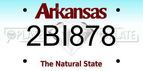 2BI878 Arkansas License Plate