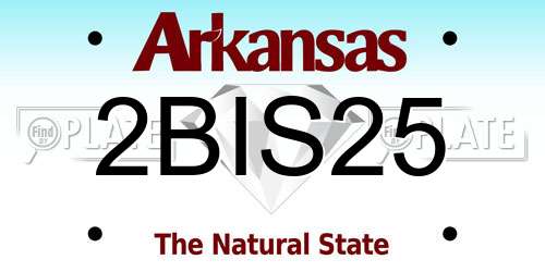 2BIS25 Arkansas License Plate