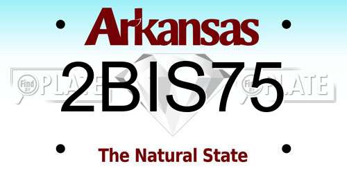 2BIS75 Arkansas License Plate