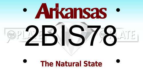 2BIS78 Arkansas License Plate