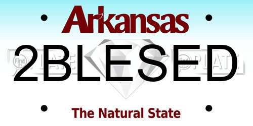 2BLESED Arkansas License Plate