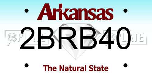 2BRB40 Arkansas License Plate