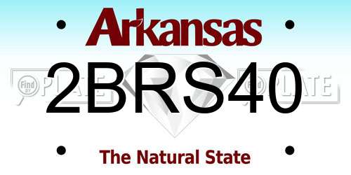 2BRS40 Arkansas License Plate
