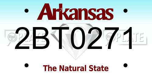 2BT0271 Arkansas License Plate