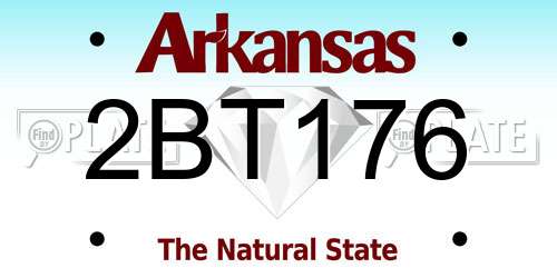 2BT176 Arkansas License Plate
