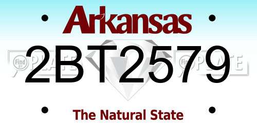 2BT2579 Arkansas License Plate