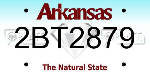 2BT2879 Arkansas License Plate