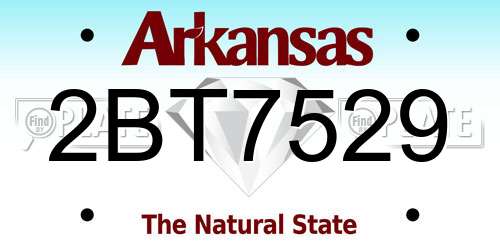2BT7529 Arkansas License Plate