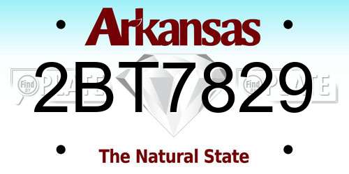 2BT7829 Arkansas License Plate