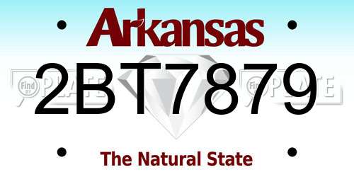 2BT7879 Arkansas License Plate