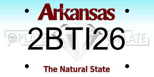2BTI26 Arkansas License Plate