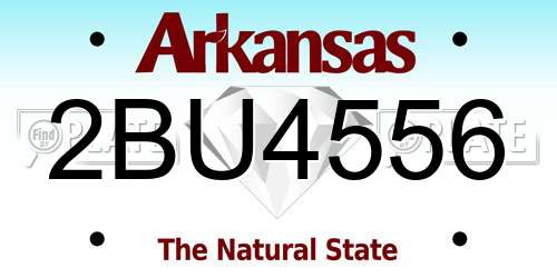 2BU4556 Arkansas License Plate