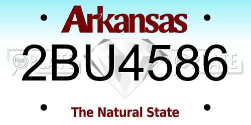 2BU4586 Arkansas License Plate